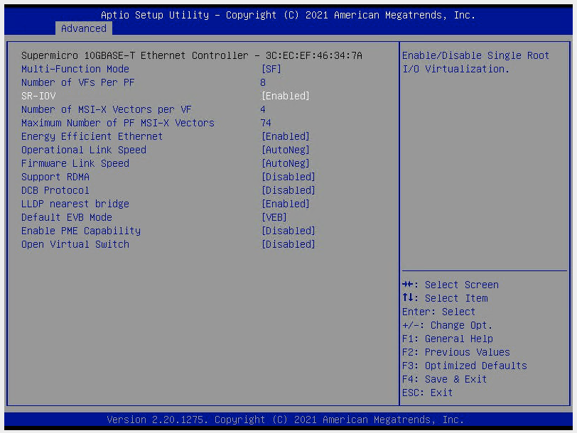 42. SRIOV config for NIC (onboard) WIKI WIKI